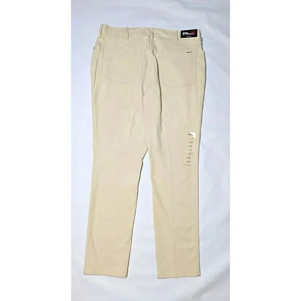 RLX Ralph Lauren Men's Active Fit Performance Twill Pants Basic Sand Size 40x32